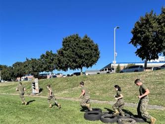 mjrotc students outdoors