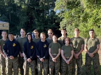 mjrotc students outdoors
