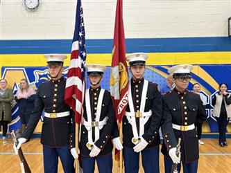 MJROTC in gym