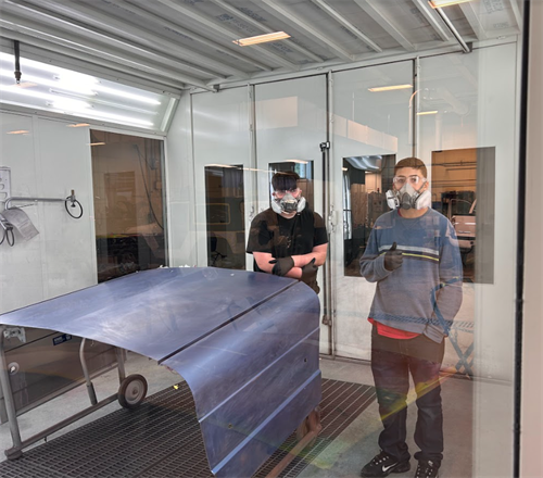 students in a technical shop