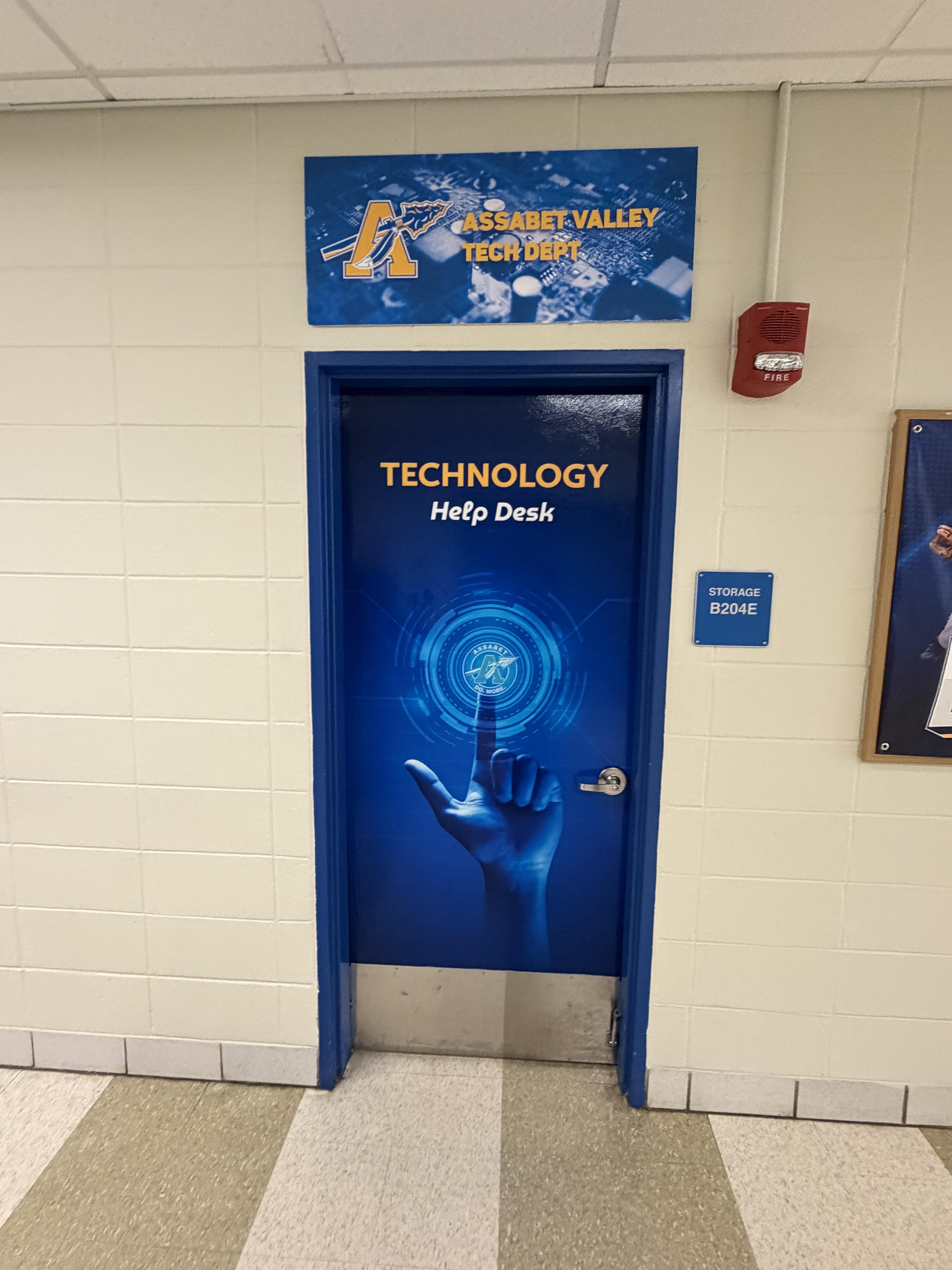 Door with IT Helpdesk sign